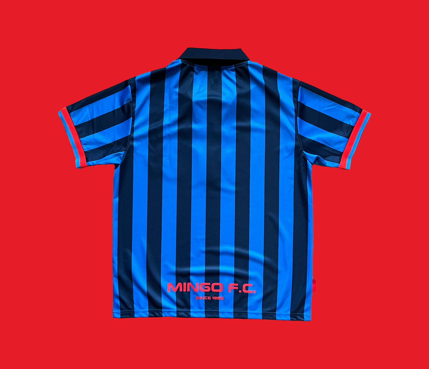 striped soccer jersey. - blue — mingo by domingo.